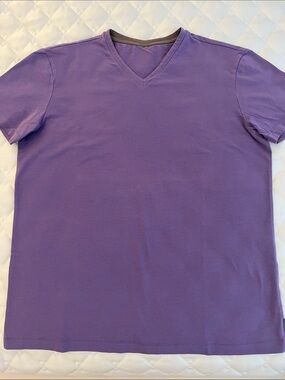 Armani Collezioni Deep Purple V-Neck Tee